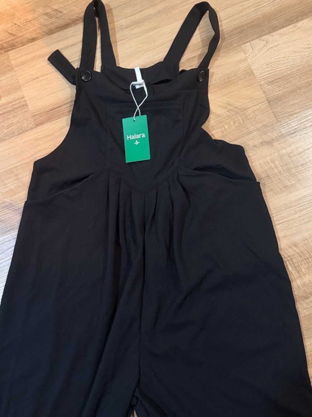 Halara Pockets Waffle Casual Jogger Overalls black size Large NWT - Picture 5 of 12